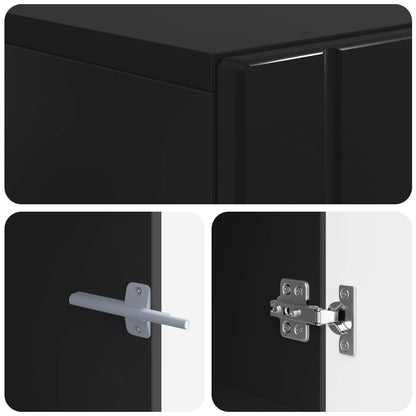 vidaXL TV Cabinet Black Engineered Wood