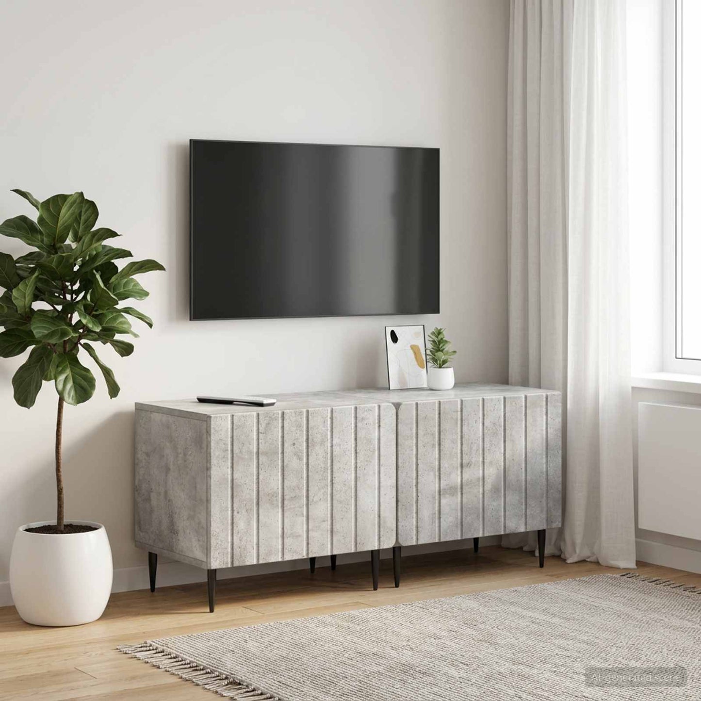 vidaXL TV Cabinet Concrete Grey Engineered Wood