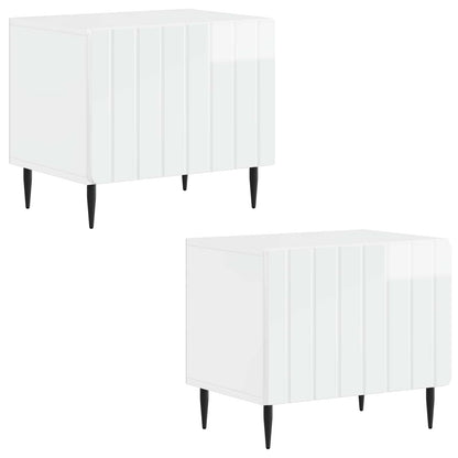 vidaXL TV Cabinet High Gloss White Engineered Wood