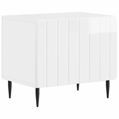 vidaXL TV Cabinet High Gloss White Engineered Wood
