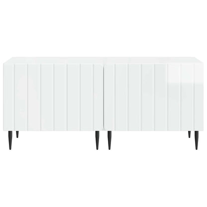 vidaXL TV Cabinet High Gloss White Engineered Wood