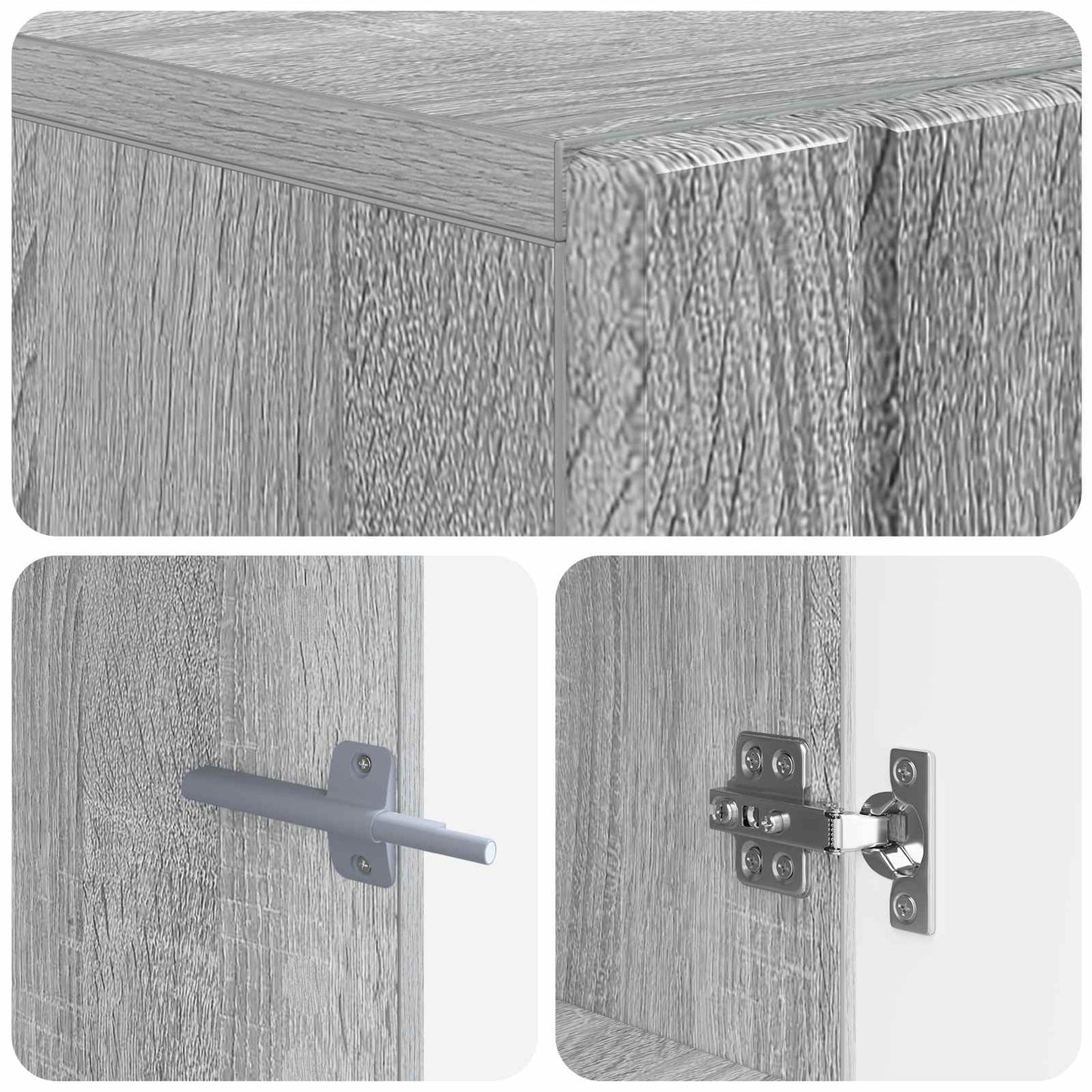 vidaXL TV Cabinet Grey Sonoma Engineered Wood