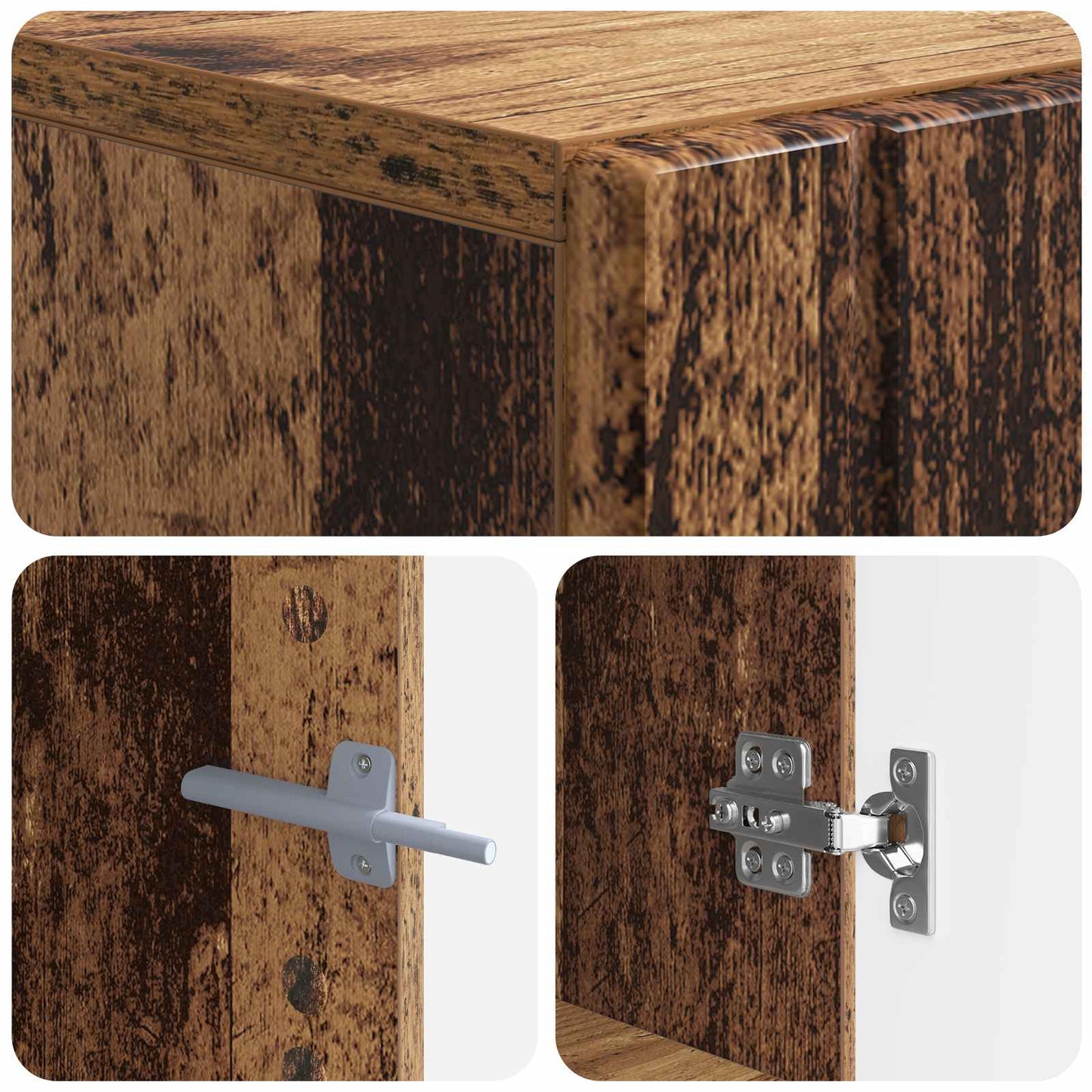 vidaXL TV Cabinet Old Wood Engineered Wood