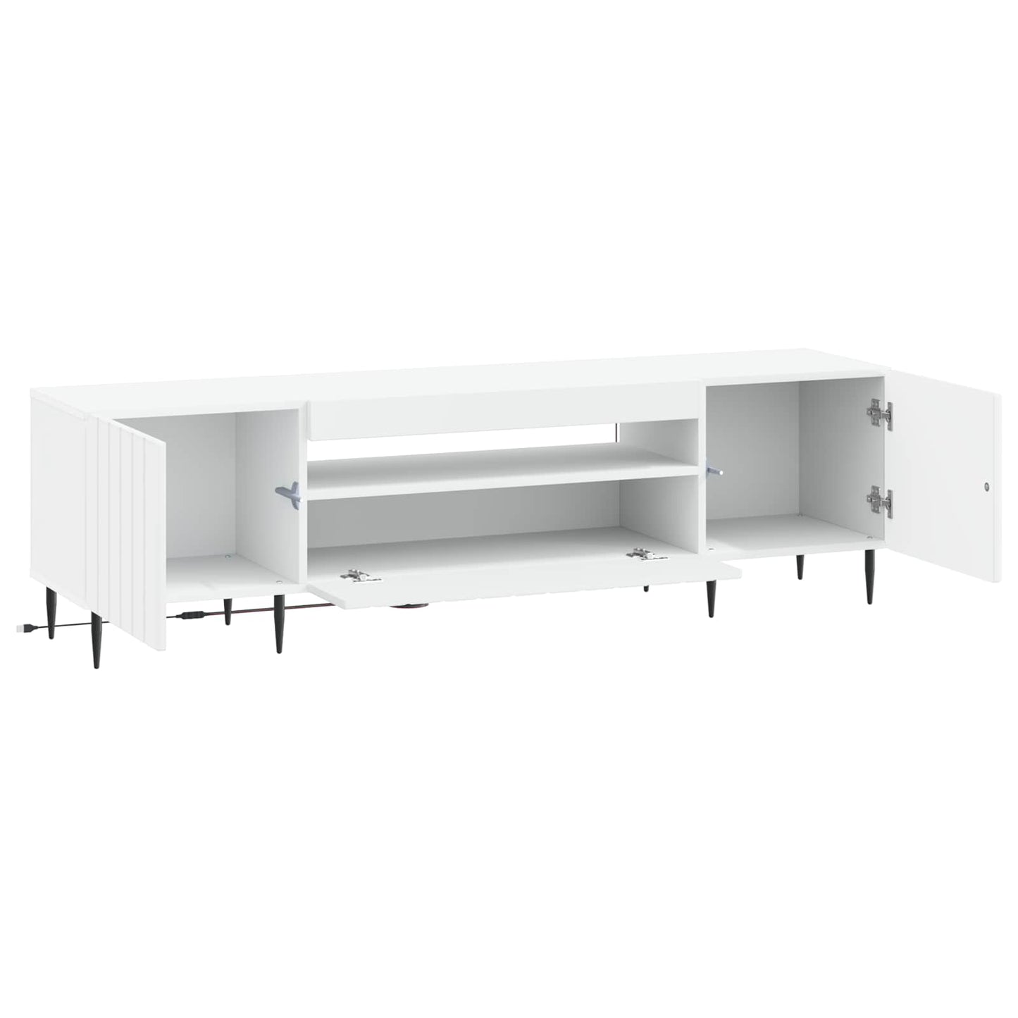 vidaXL LED TV Cabinet White Engineered Wood