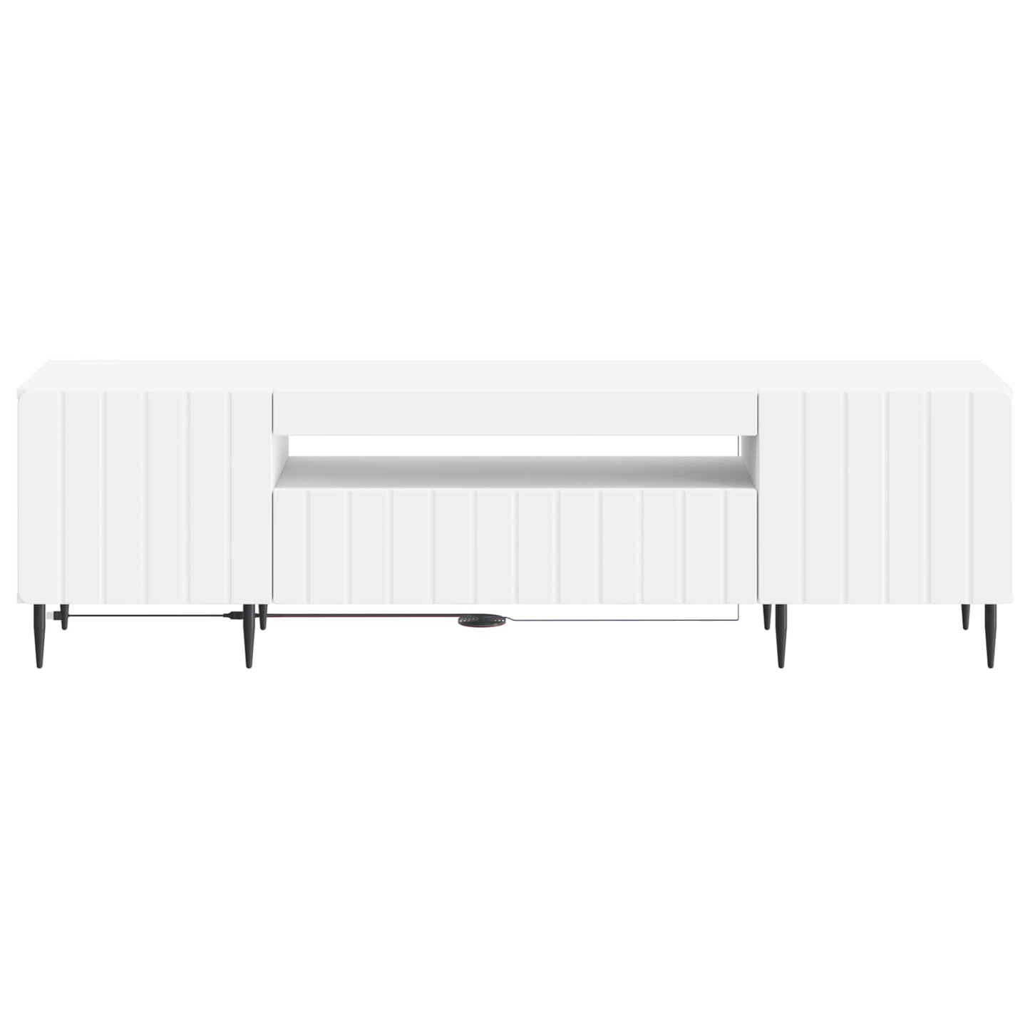 vidaXL LED TV Cabinet White Engineered Wood