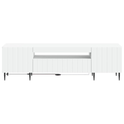 vidaXL LED TV Cabinet White Engineered Wood