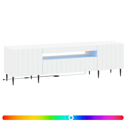 vidaXL LED TV Cabinet White Engineered Wood