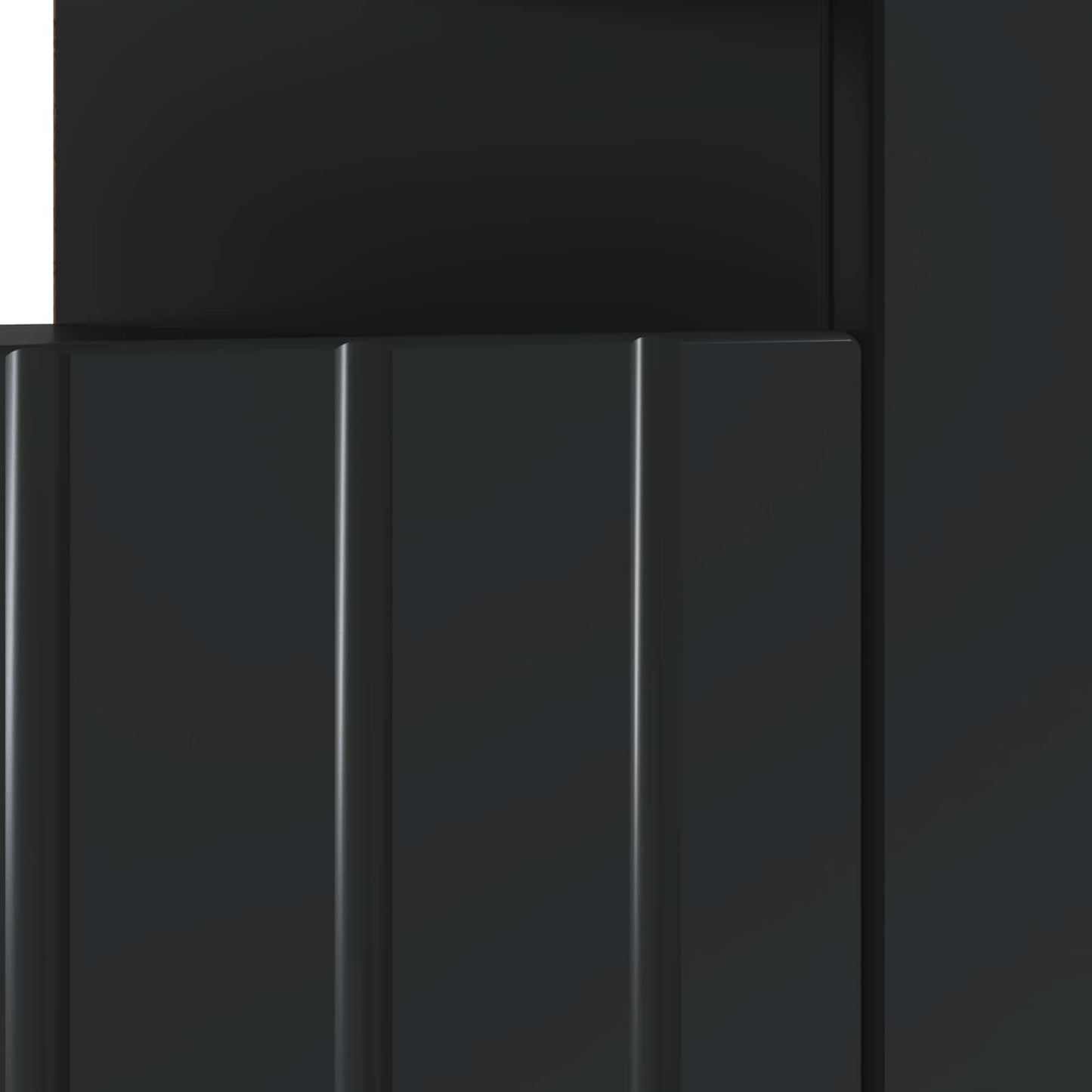 vidaXL LED TV Cabinet Black Engineered Wood