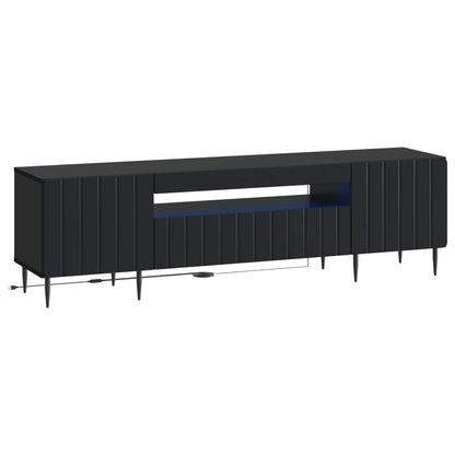 vidaXL LED TV Cabinet Black Engineered Wood