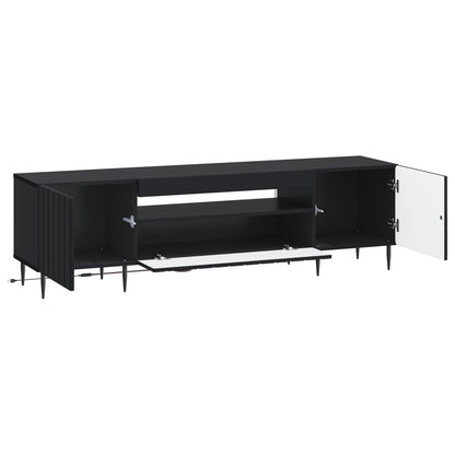 vidaXL LED TV Cabinet Black Engineered Wood