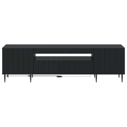 vidaXL LED TV Cabinet Black Engineered Wood