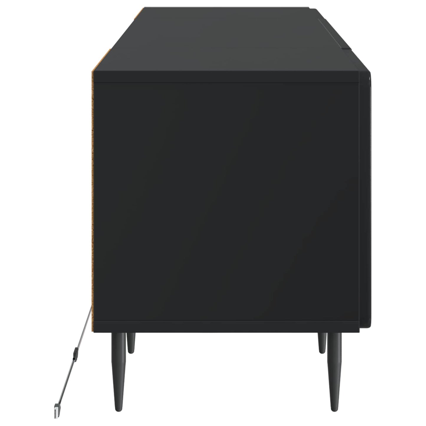vidaXL LED TV Cabinet Black Engineered Wood