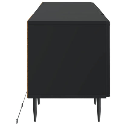 vidaXL LED TV Cabinet Black Engineered Wood