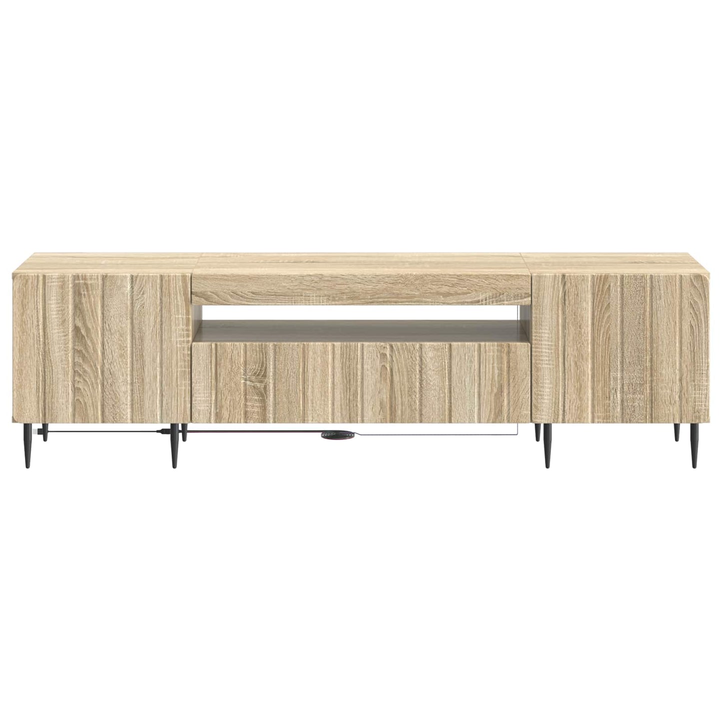 vidaXL LED TV Cabinet Sonoma Oak Engineered Wood