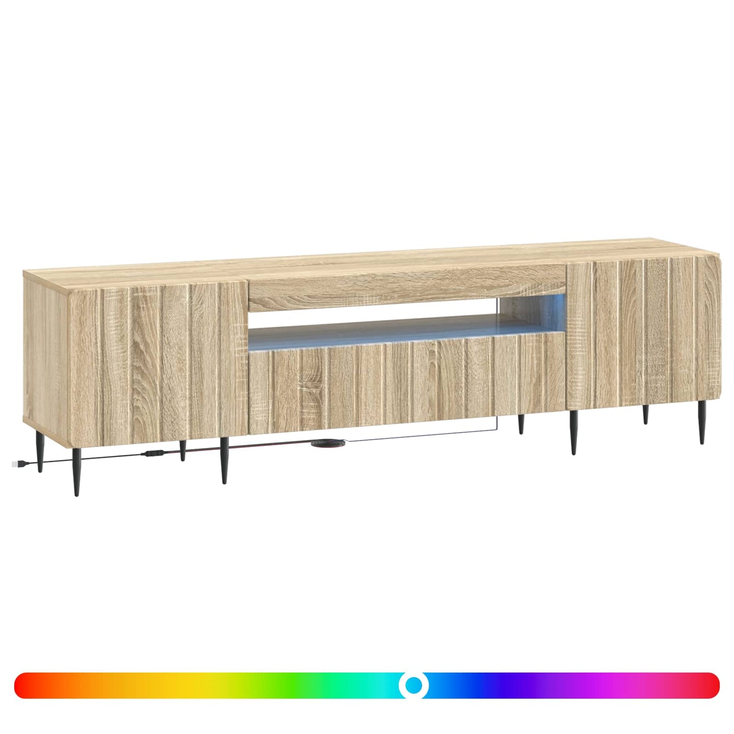 vidaXL LED TV Cabinet Sonoma Oak Engineered Wood