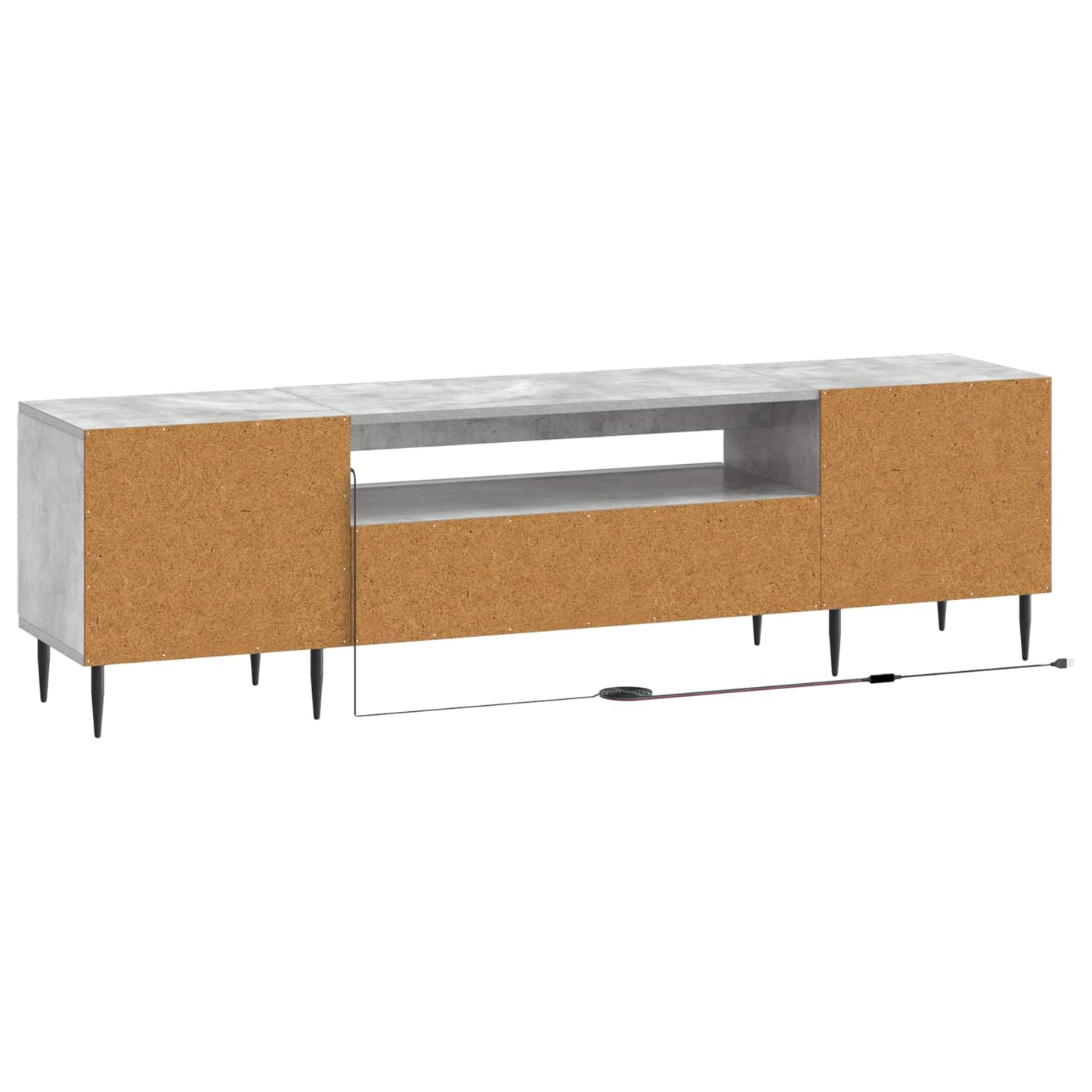 vidaXL LED TV Cabinet Concrete Grey Engineered Wood
