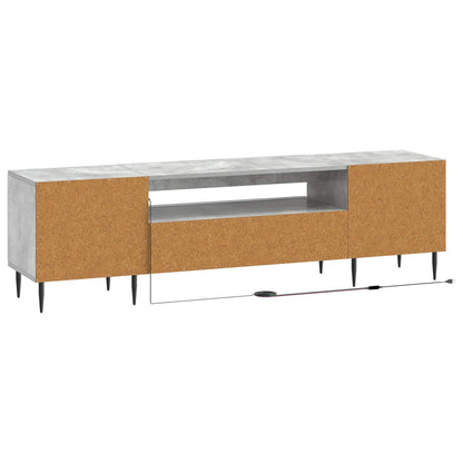 vidaXL LED TV Cabinet Concrete Grey Engineered Wood