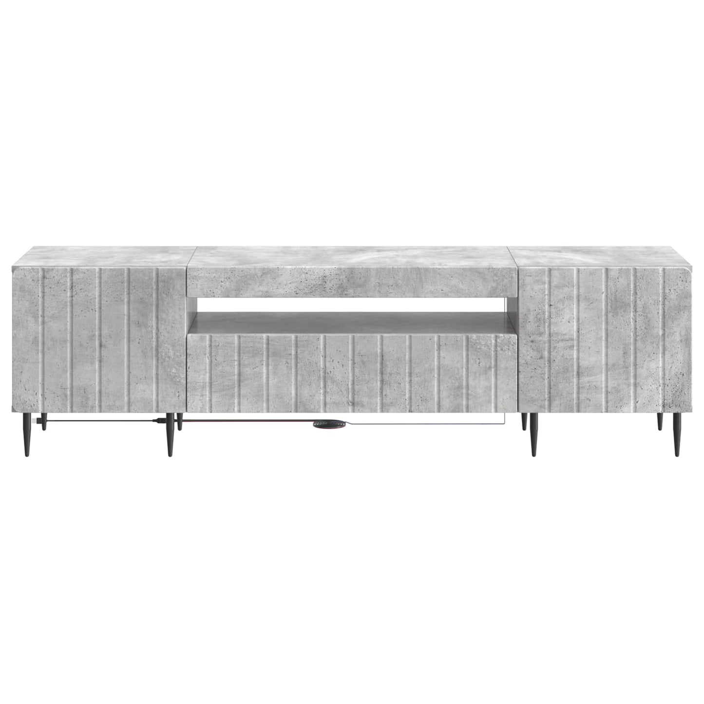 vidaXL LED TV Cabinet Concrete Grey Engineered Wood
