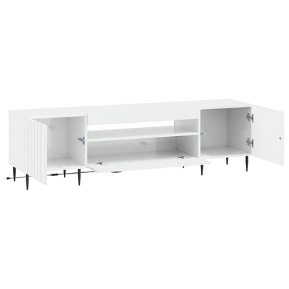 vidaXL LED TV Cabinet High Gloss White Engineered Wood