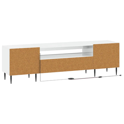 vidaXL LED TV Cabinet High Gloss White Engineered Wood