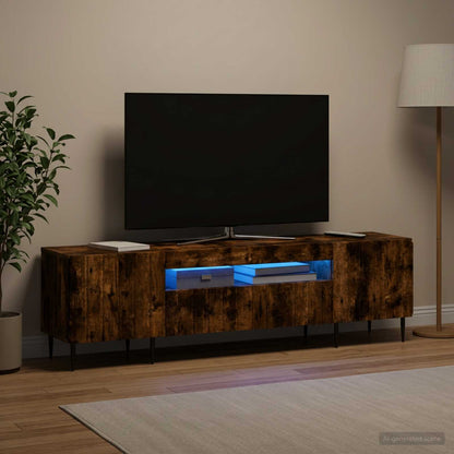 vidaXL LED TV Cabinet ZWOLLE 153 x 35 x 43 cm Smoked Oak