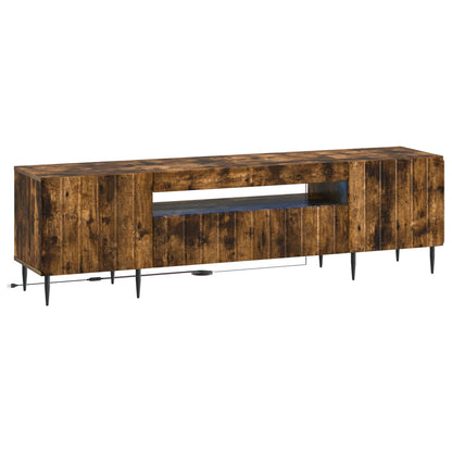 vidaXL LED TV Cabinet Smoked Oak Engineered Wood