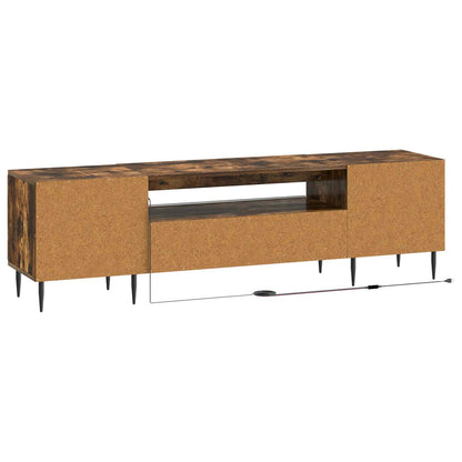 vidaXL LED TV Cabinet Smoked Oak Engineered Wood