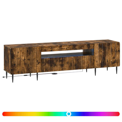 vidaXL LED TV Cabinet Smoked Oak Engineered Wood
