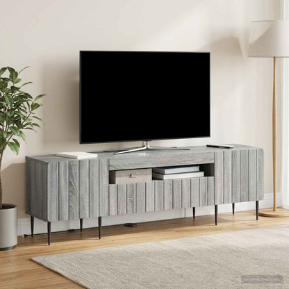 vidaXL LED TV Cabinet Grey Sonoma Engineered Wood