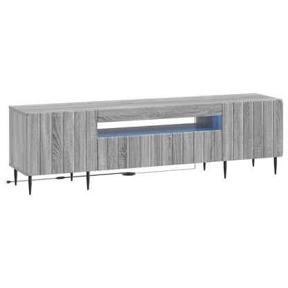 vidaXL LED TV Cabinet Grey Sonoma Engineered Wood