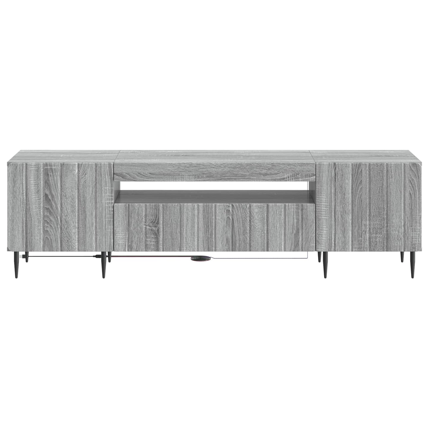 vidaXL LED TV Cabinet Grey Sonoma Engineered Wood