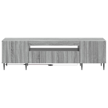 vidaXL LED TV Cabinet Grey Sonoma Engineered Wood