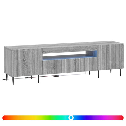vidaXL LED TV Cabinet Grey Sonoma Engineered Wood