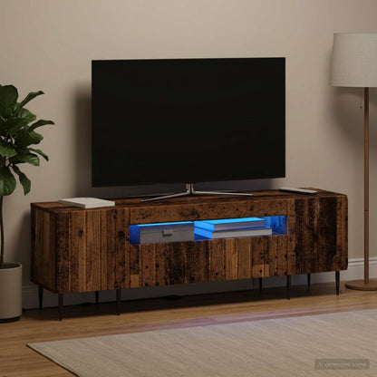 vidaXL LED TV Cabinet Old Wood Engineered Wood