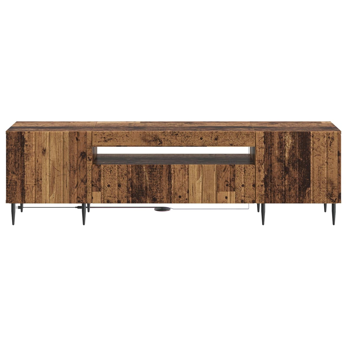 vidaXL LED TV Cabinet Old Wood Engineered Wood