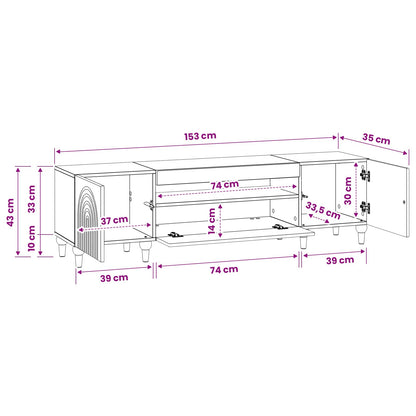 vidaXL LED TV Cabinet Old Wood Engineered Wood