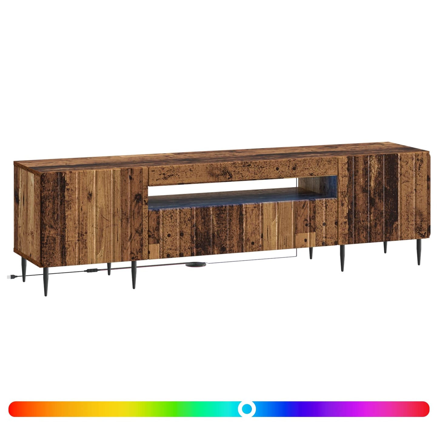 vidaXL LED TV Cabinet Old Wood Engineered Wood