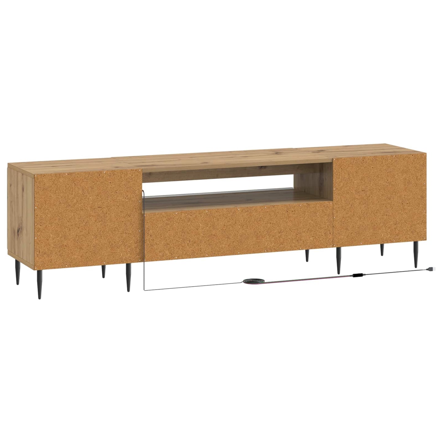 vidaXL LED TV Cabinet Artisan Oak Engineered Wood