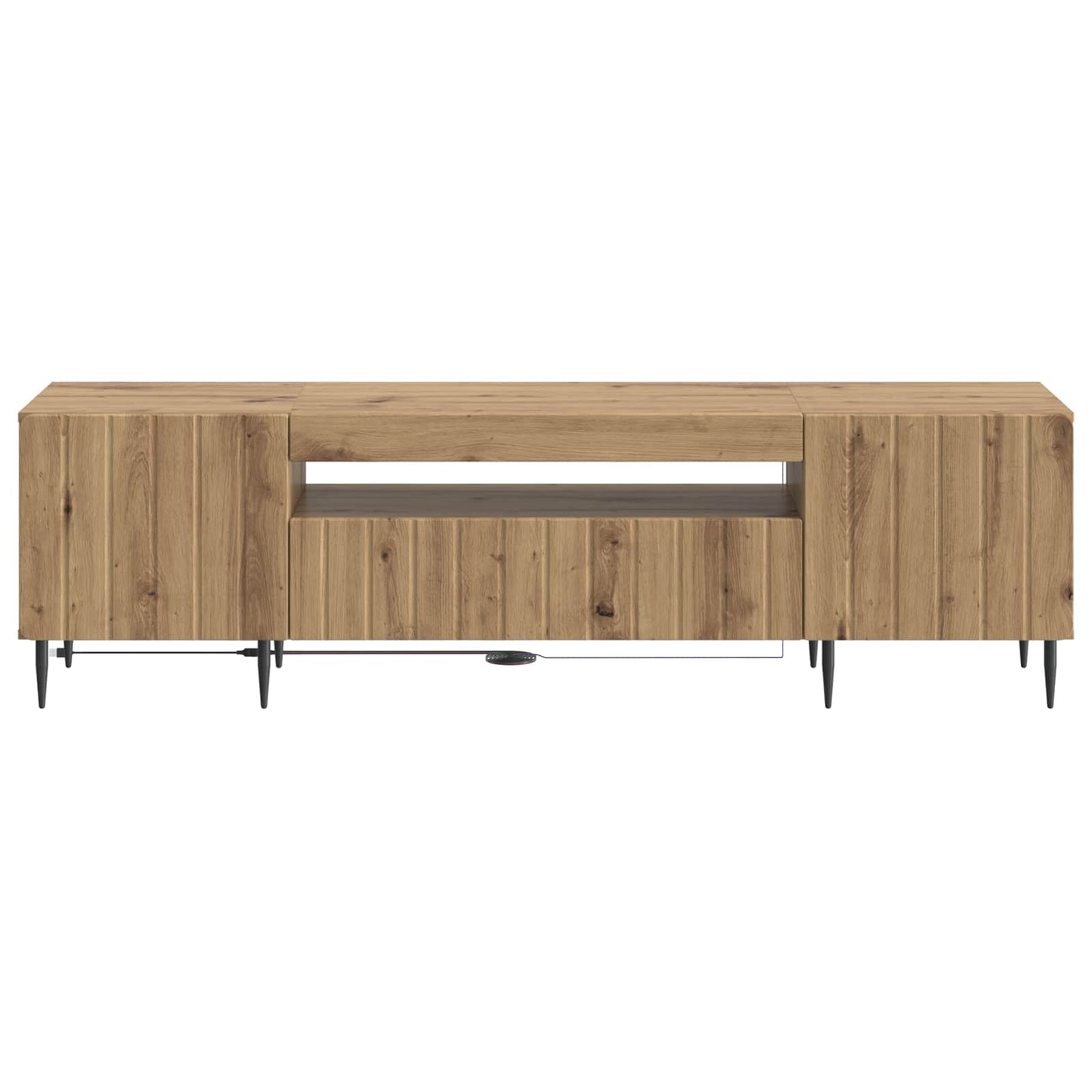 vidaXL LED TV Cabinet Artisan Oak Engineered Wood