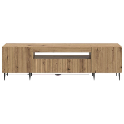 vidaXL LED TV Cabinet Artisan Oak Engineered Wood
