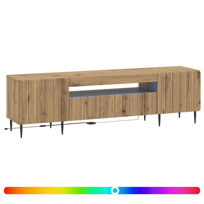 vidaXL LED TV Cabinet Artisan Oak Engineered Wood