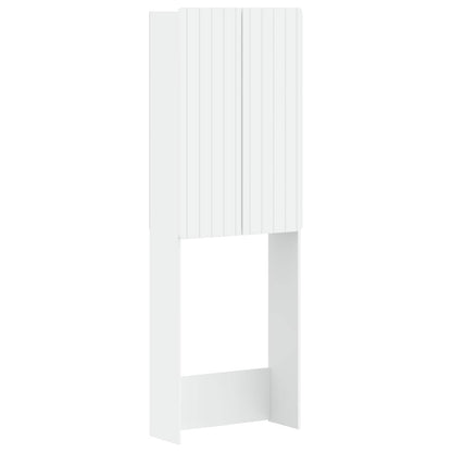 vidaXL Toilet Cabinet ZWOLLE White 66 x 25.5 x 190 cm Engineered Wood