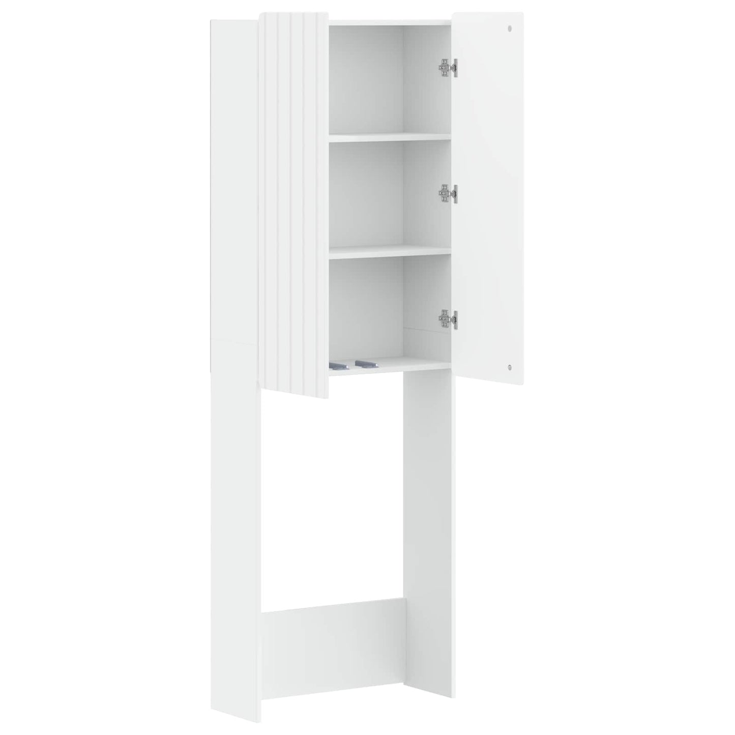 vidaXL Toilet Cabinet ZWOLLE White 66 x 25.5 x 190 cm Engineered Wood