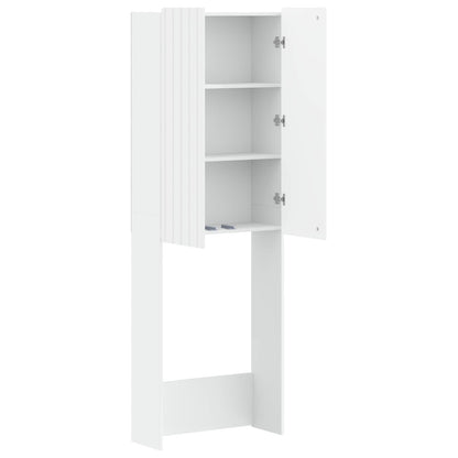 vidaXL Toilet Cabinet ZWOLLE White 66 x 25.5 x 190 cm Engineered Wood