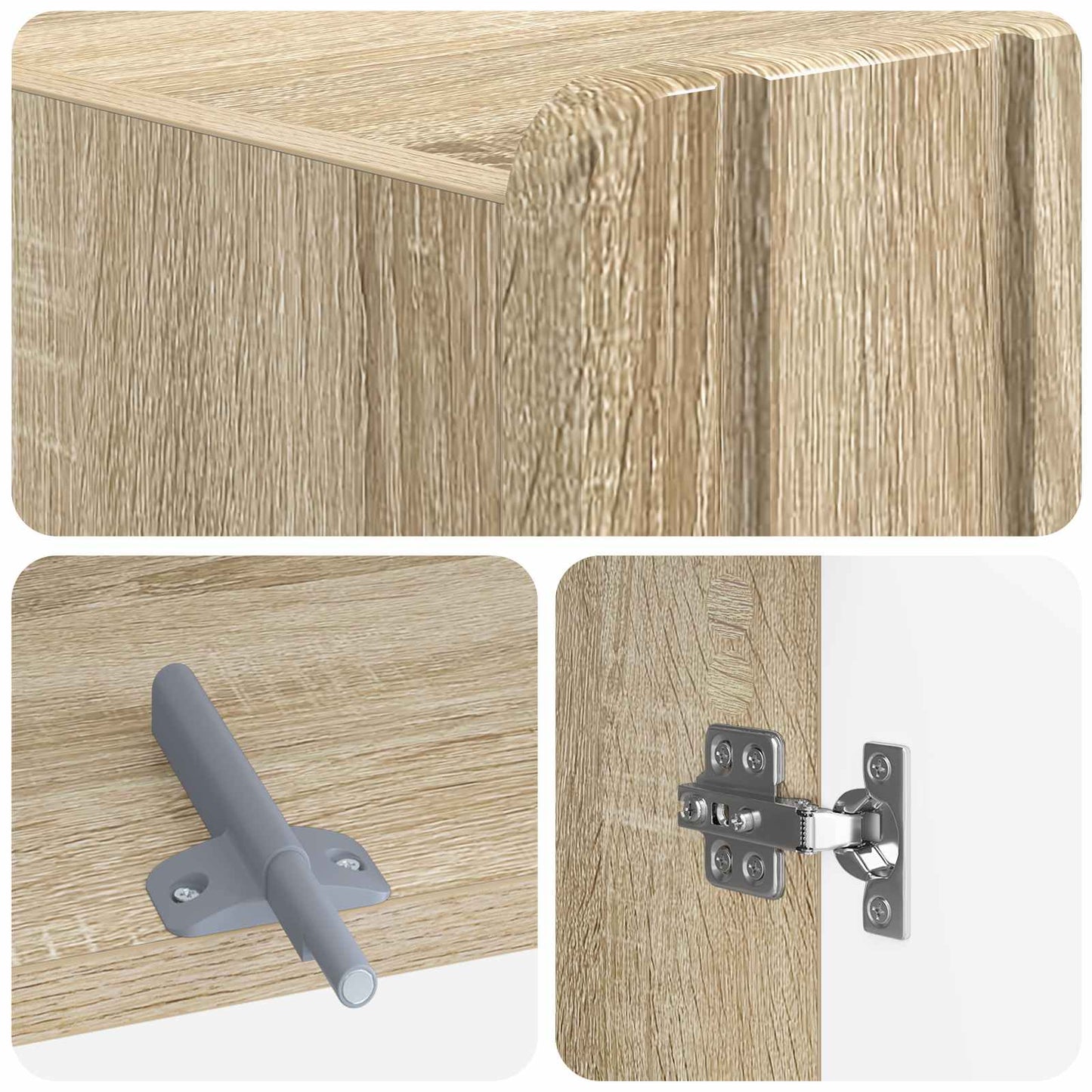 vidaXL Toilet Cabinet ZWOLLE Sonoma Oak 66 x 25.5 x 190 cm