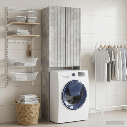 vidaXL Toilet Cabinet ZWOLLE Concrete Grey 66 x 25.5 x 190 cm