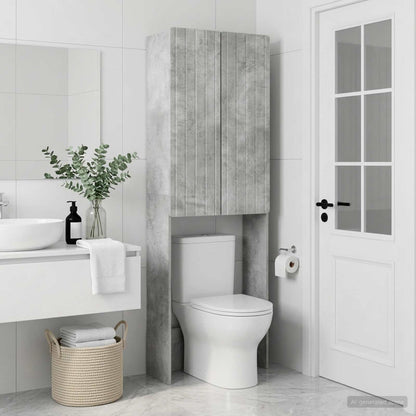 vidaXL Toilet Cabinet ZWOLLE Concrete Grey 66 x 25.5 x 190 cm