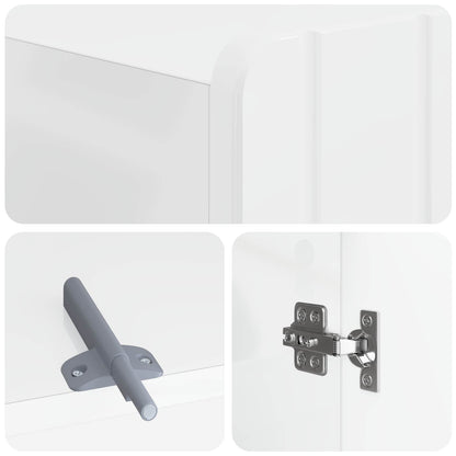 vidaXL Toilet Cabinet ZWOLLE High Gloss White 66 x 25.5 x 190 cm