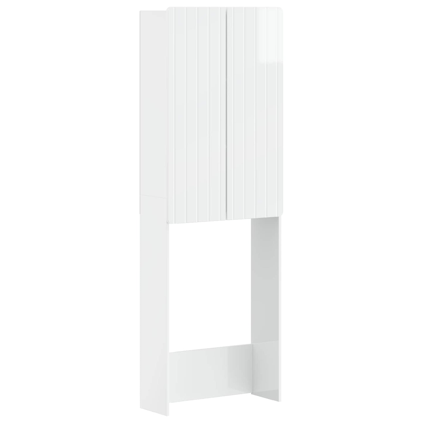 vidaXL Toilet Cabinet ZWOLLE High Gloss White 66 x 25.5 x 190 cm