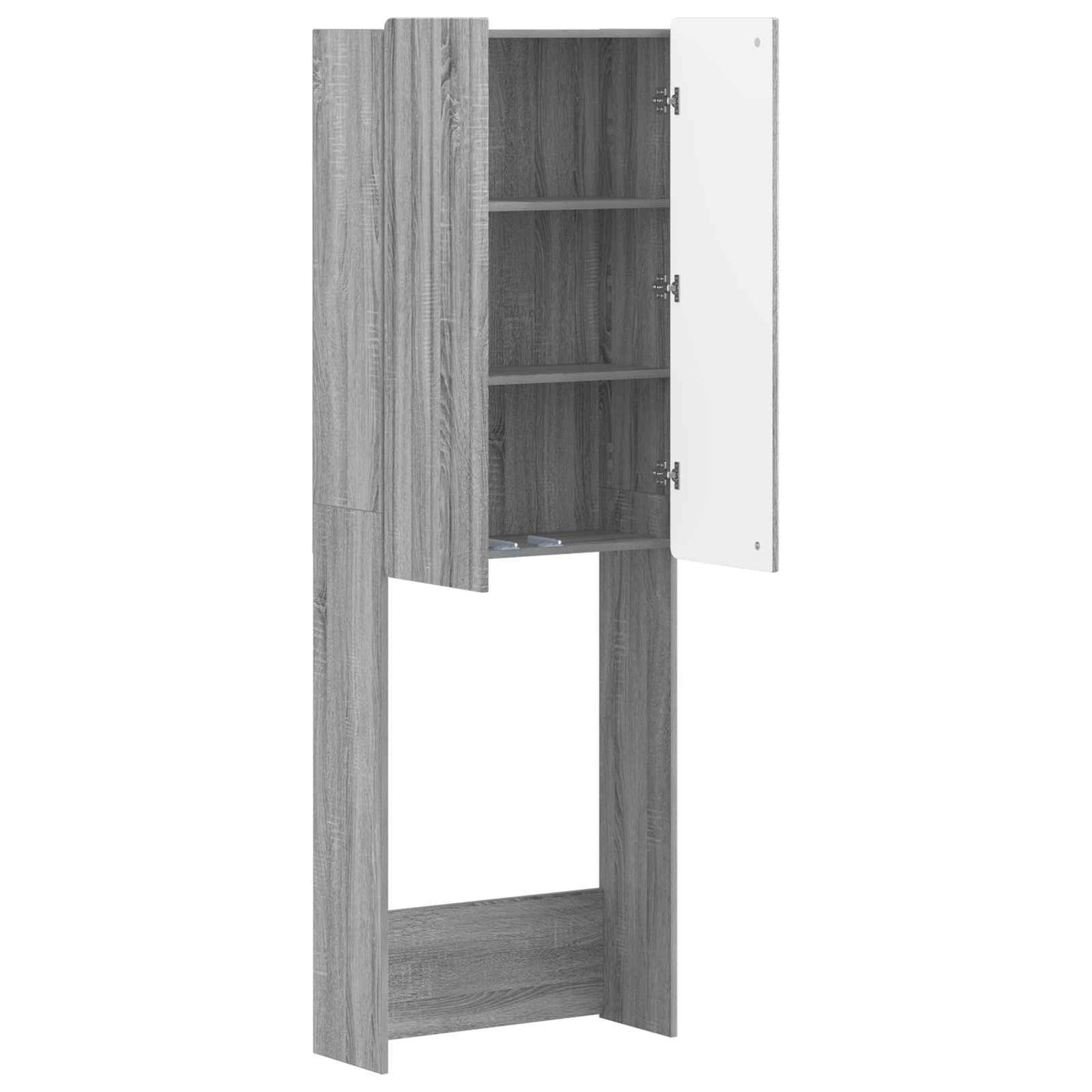 vidaXL Toilet Cabinet ZWOLLE Grey Sonoma 66 x 25.5 x 190 cm